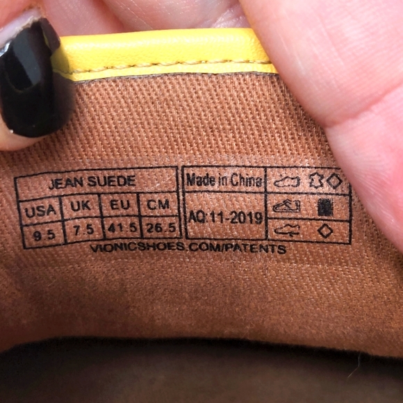 Vionic Jean Suede sneakers - yellow size 9.5 - Picture 10 of 10